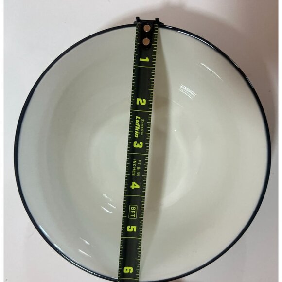 2 Royal Norfolk Bowls MCM Microwave Dishwasher Saf Black White Grid 6" Diameter - Picture 5 of 5